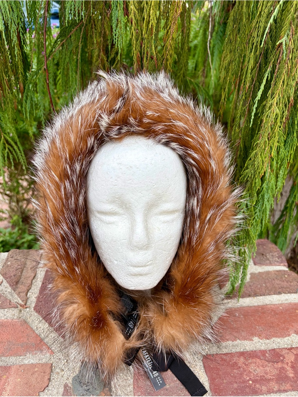 Fluffy Crystal Fox Fur Scarf Collar or Headband Gorgeous NWT
